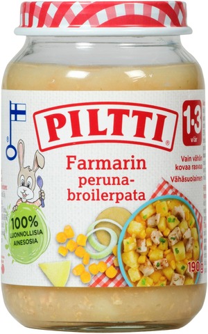 Piltti Potato-chicken casserole 190g 1-3 year 